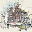 International Urban Sketching Symposium Amsterdam. Een project van Traditionele illustratie van Albert Kiefer - 21.03.2022