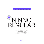NINNO REGULAR. Design, Graphic Design, T, pograph, T, pograph, and Design project by Gilian Gomes - 05.08.2022