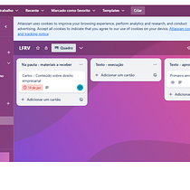 trello para projeto. Consultoria criativa, Gestão de design, Gestão e produtividade, Marketing, e Desenvolvimento Web projeto de Marcelo Valadoika - 15.03.2025