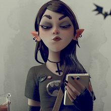 Goth-IT Girl. Een project van 3D,  Concept art y 3D-karakterontwerp van Matias Zadicoff - 10.12.2019