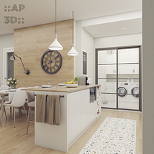 Nuevos proyectos de diseño de cocinas. Un progetto di 3D, Interior Design, Interior design, Interior Design e Modellazione 3D di Alexandra Proaño Gonzales - 03.04.2021