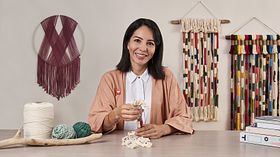 Macramé Using the Fiber Emballage Technique. Craft course by Pluumbago