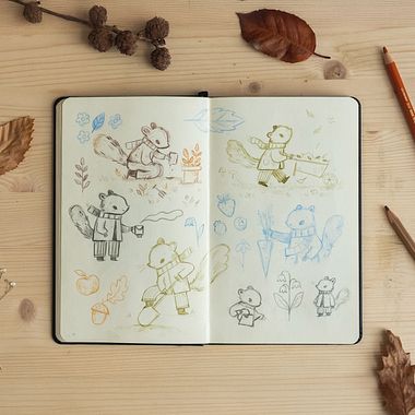 Illustration Tutorial: Inspiration to Organize a Sketchbook 