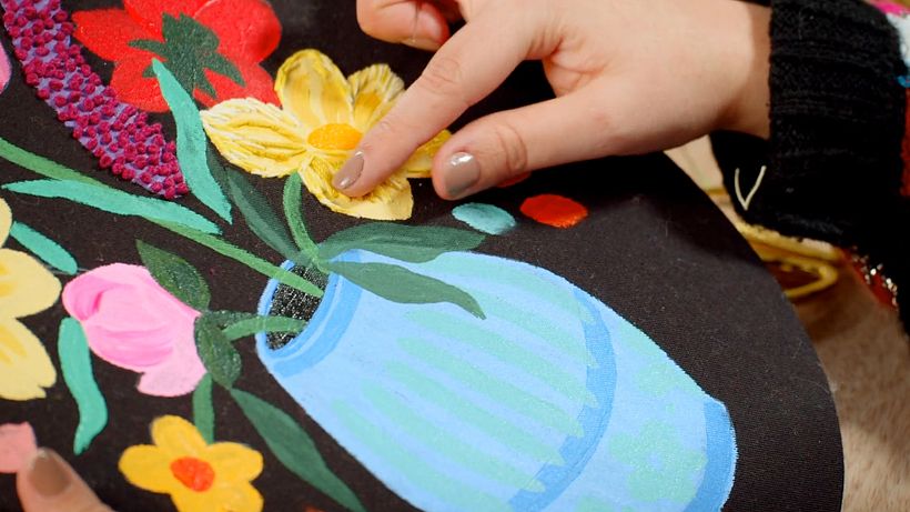 Illustration Tutorial: How to Add Embroidered Details to Your Paintings 13