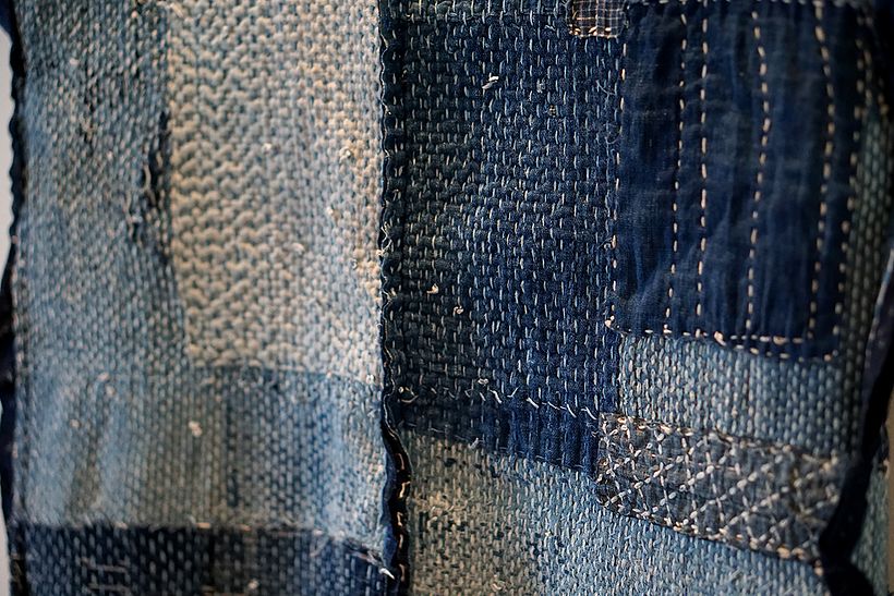 Detail of boro jacket by Atsushi Futatsuya 