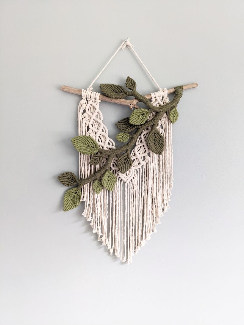 Macrame Flower Crown Wall Hanging  3