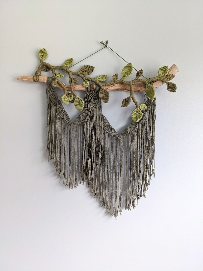 Macrame Flower Crown Wall Hanging  4