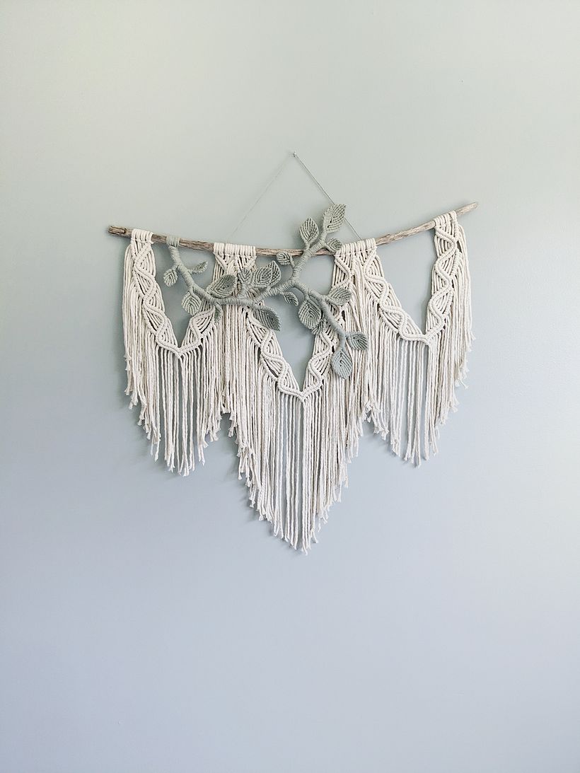 Macrame Flower Crown Wall Hanging  5