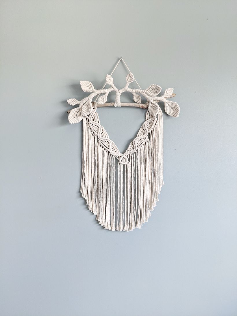 Macrame Flower Crown Wall Hanging  8