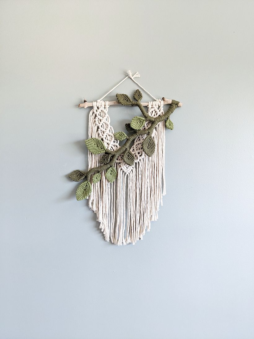 Macrame Flower Crown Wall Hanging  10