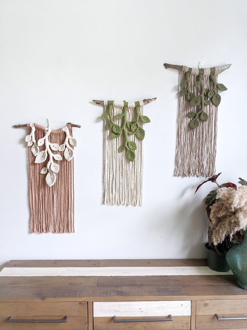 Macrame Flower Crown Wall Hanging  11