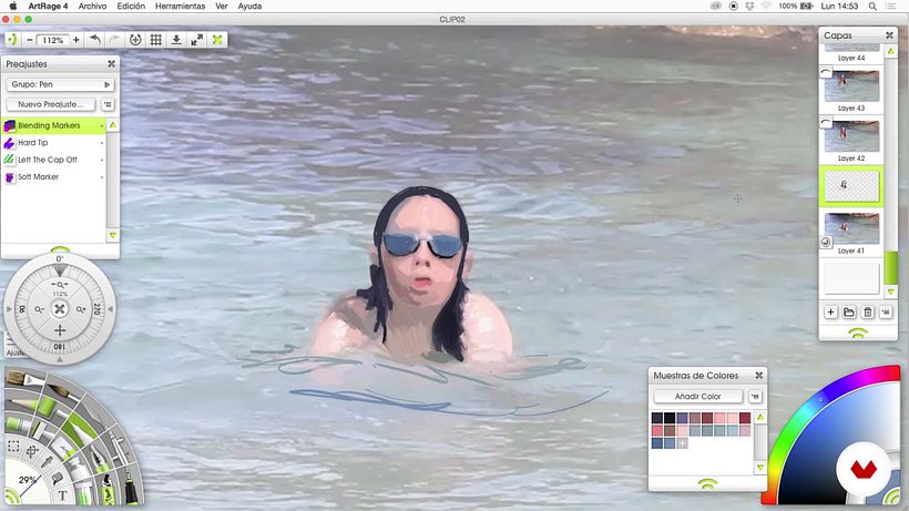 Imagem do ArtRage Vitae Desktop retirada do curso de Gonzalo Cordero de Ciria